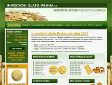 Tablet Screenshot of investicni-zlato-praha.cz